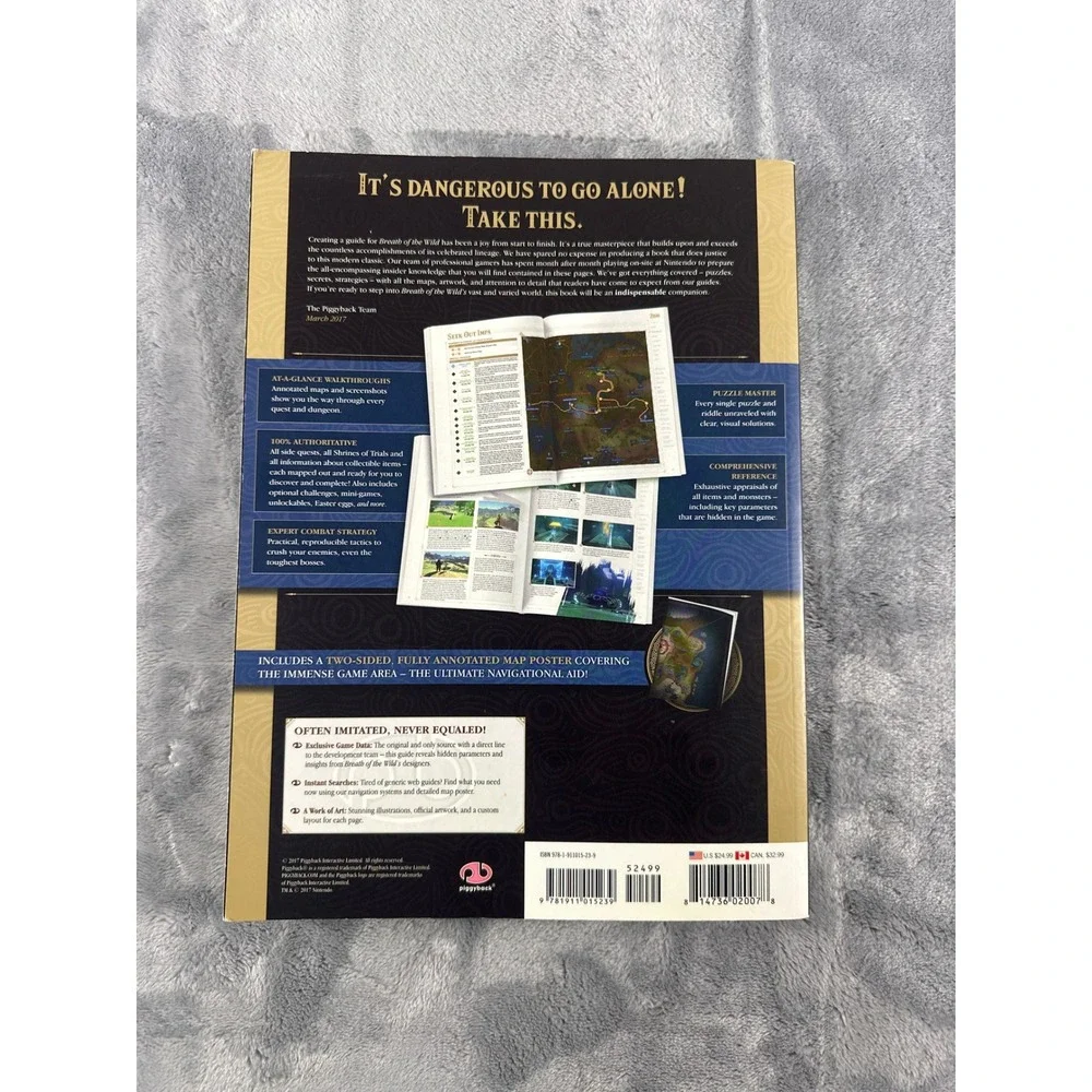 The Legend of Zelda Breath of the Wild Complete Official Guide Piggyback 2017